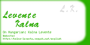 levente kalna business card